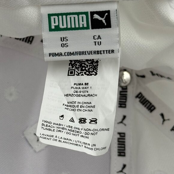 Puma White Strapback Hat Womens One Size Adjustable Cap Logo on Back Outdoors - Picture 8 of 10